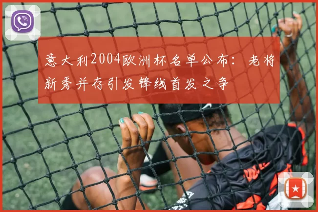 意大利2004欧洲杯名单公布：老将新秀并存引发锋线首发之争